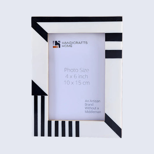 Silhouette Shaped Black & White Resin Picture Frames 4x6 5x7
