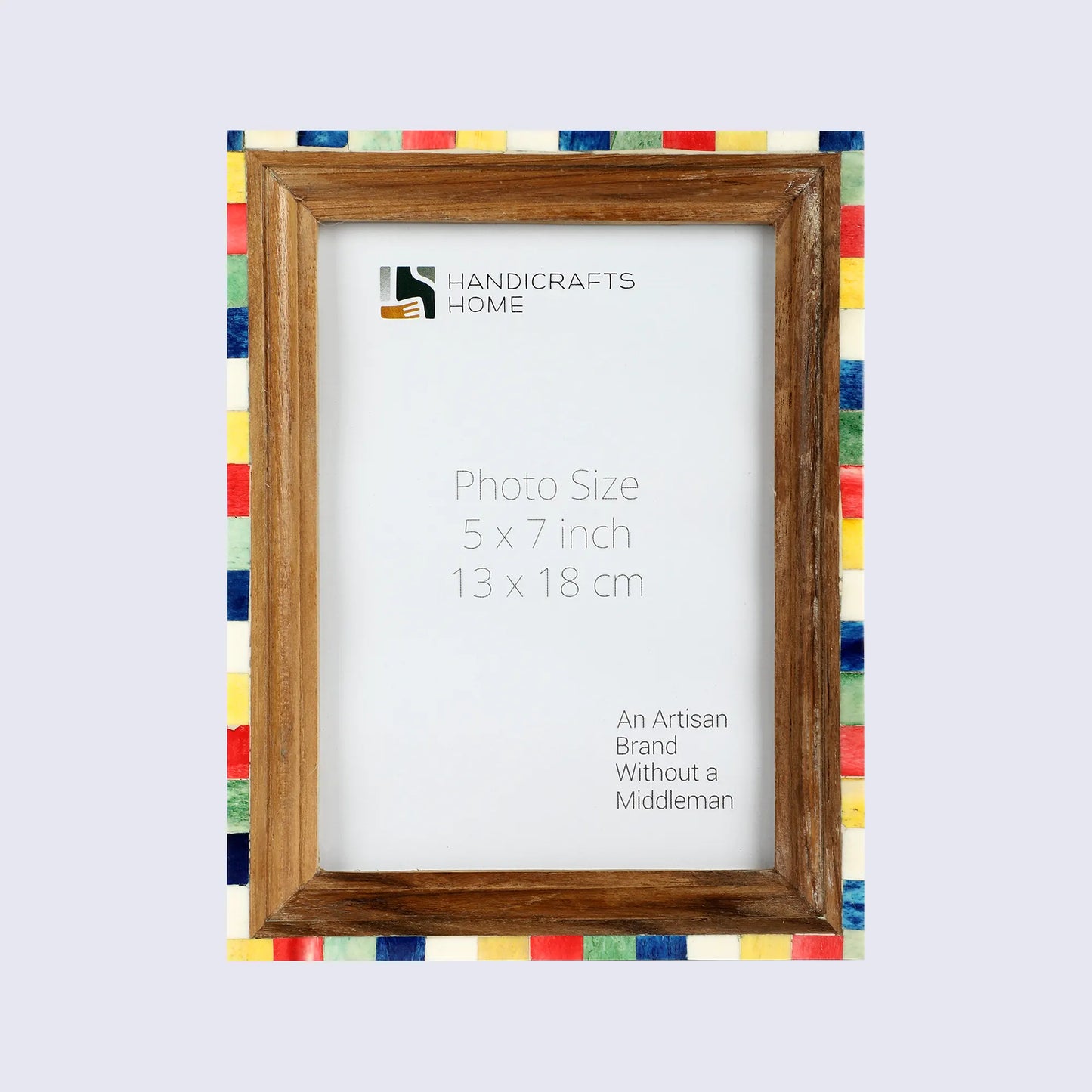 Picture Frame Fairground Circus Collection wood , bone inlay Multi-Color – 4x6 & 5x7"