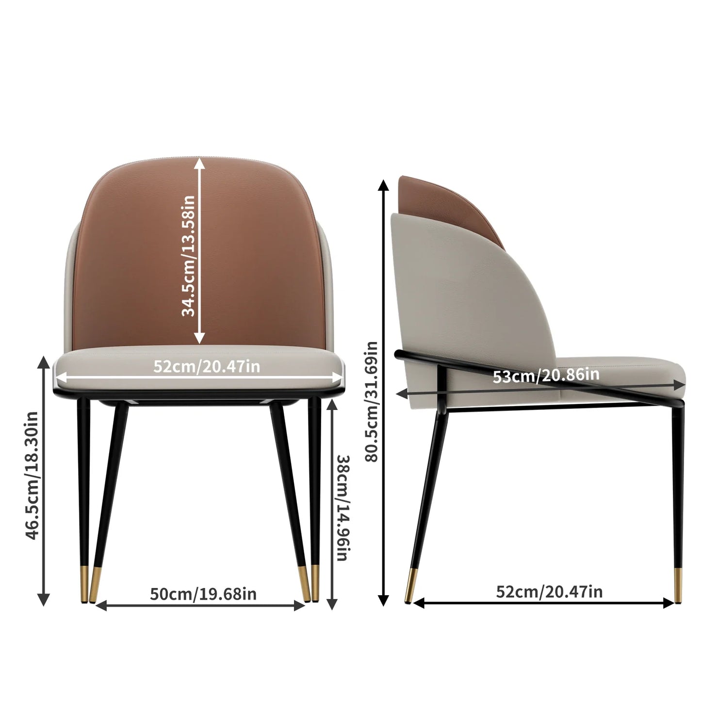 LUVODI Luxury Microfiber Dining Chair Set (2pcs)