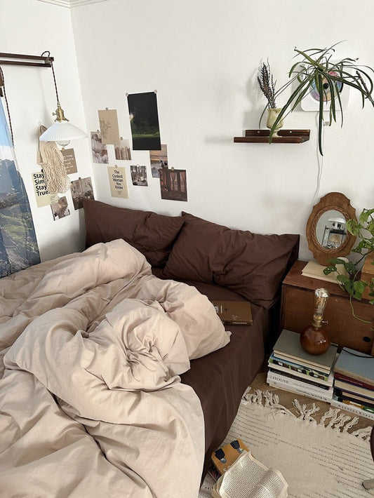 Latte Bedding Set / Beige Brown