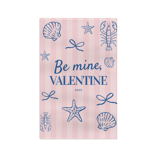 Be Mine, Valentine - Pink Coastal Kitchen Tea Towel