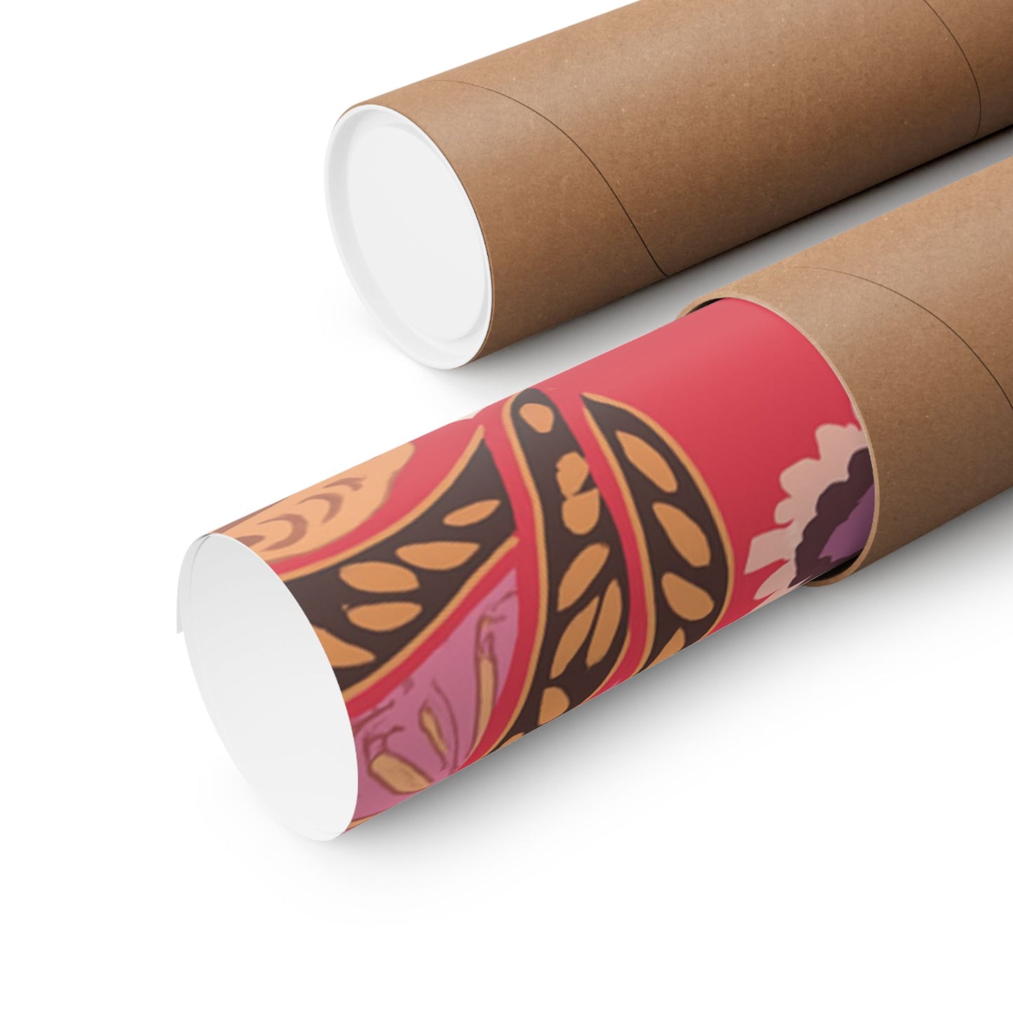 Floral Pop Matte Vertical Poster — Bold Red Blossoms Wall Art