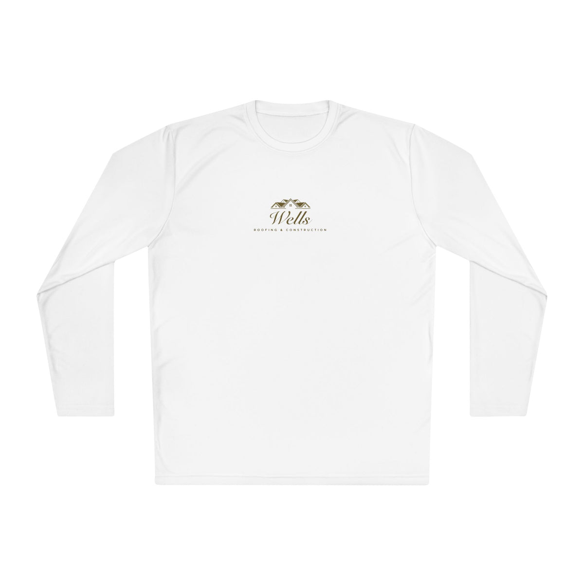 Long Sleeve Tee — Wells Roofing & Construction Logo Shirt with Phone Number (817-223-4626)