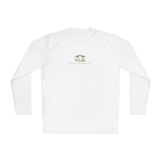 Long Sleeve Tee — Wells Roofing & Construction Logo Shirt with Phone Number (817-223-4626)