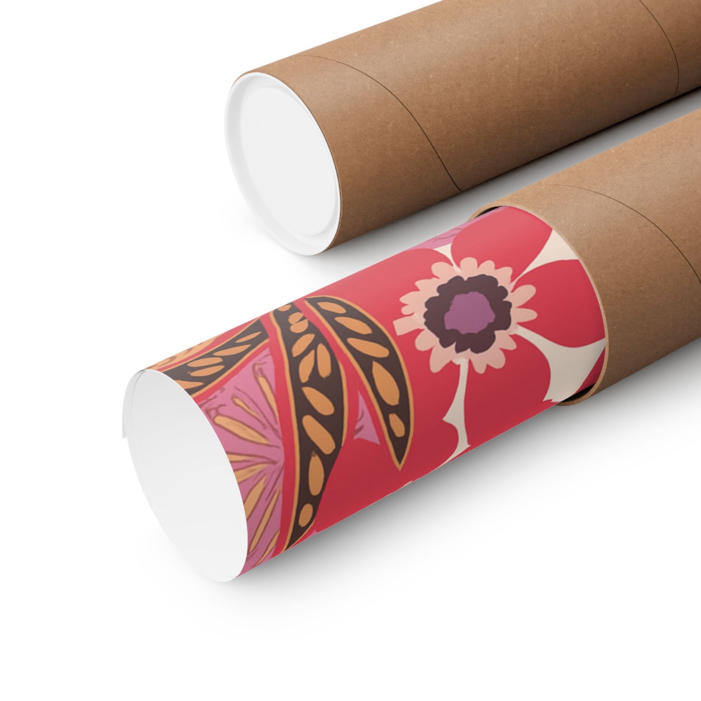 Floral Pop Matte Vertical Poster — Bold Red Blossoms Wall Art