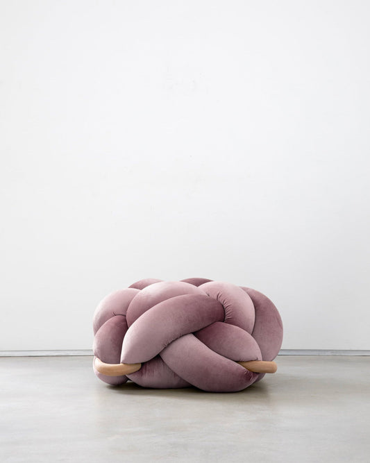 (L) Mauve Knot Ottoman