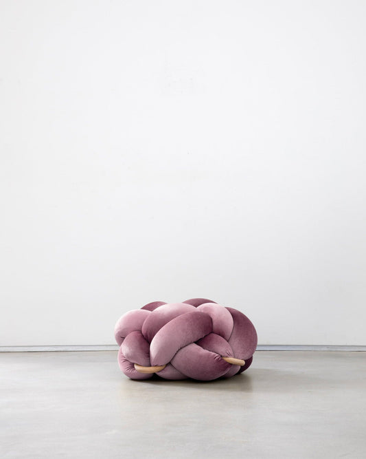 (M) Mauve Knot Ottoman