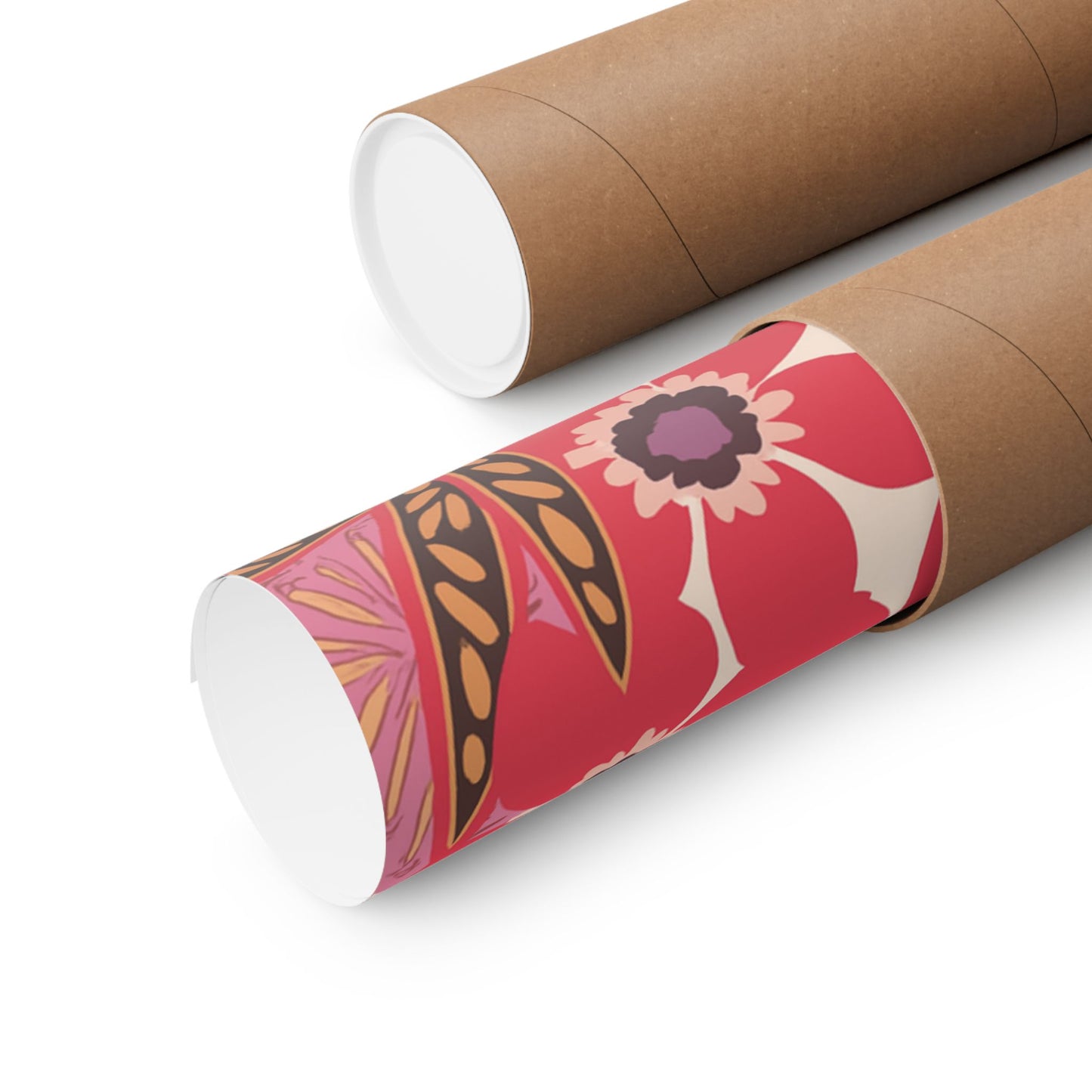 Floral Pop Matte Vertical Poster — Bold Red Blossoms Wall Art