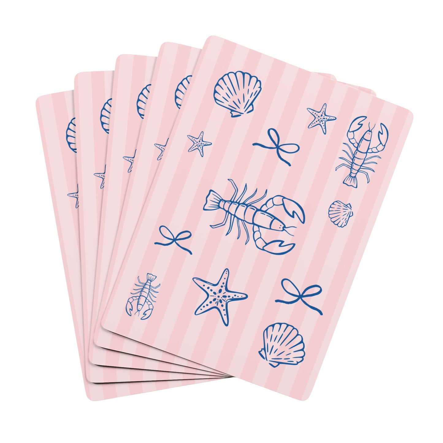 Be My Lobster Playing Cards — Coastal Lobster & Shells
