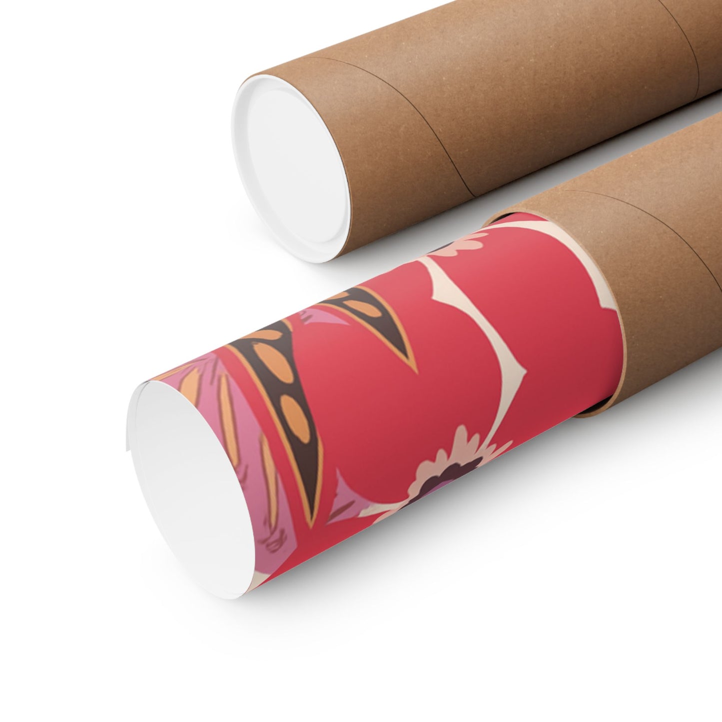 Floral Pop Matte Vertical Poster — Bold Red Blossoms Wall Art