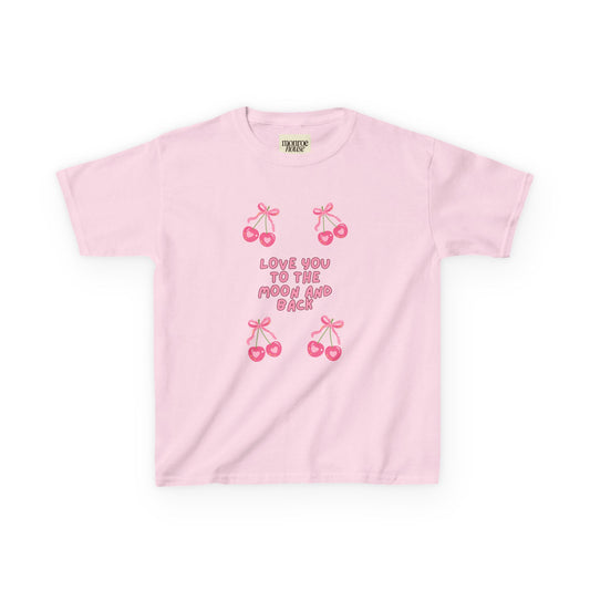 Pink Cherries “Love You to the Moon and Back” - Valentine's Day Kid's Tee