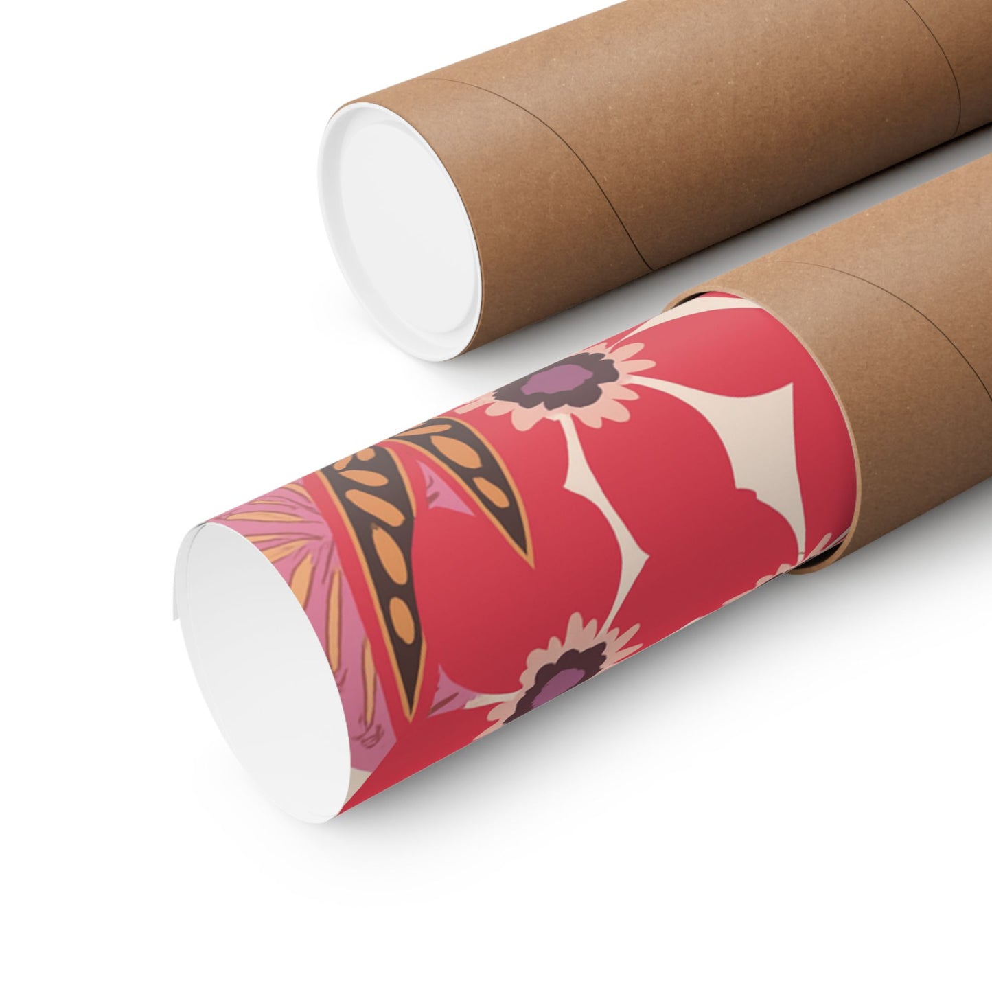 Floral Pop Matte Vertical Poster — Bold Red Blossoms Wall Art