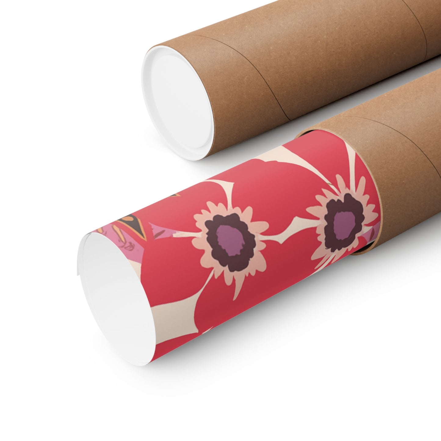 Floral Pop Matte Vertical Poster — Bold Red Blossoms Wall Art