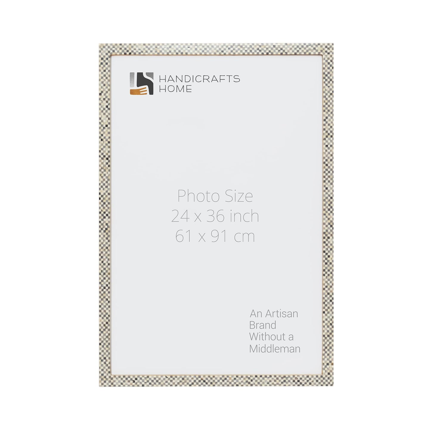 Poster Frames Checkered Collection Bone Inlay, Black & White - 4 Sizes