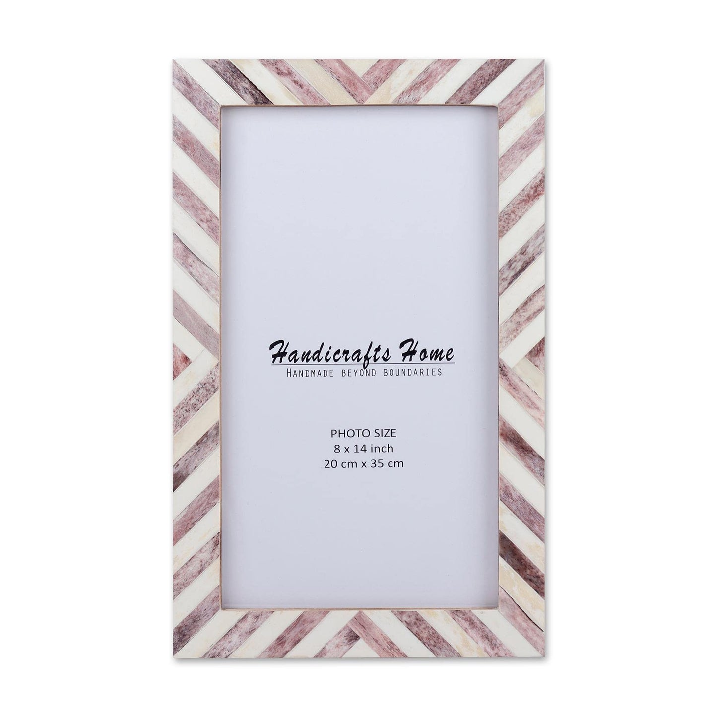 Poster Frames Chevron Collection Bone Inlay, Brown, 5 Sizes