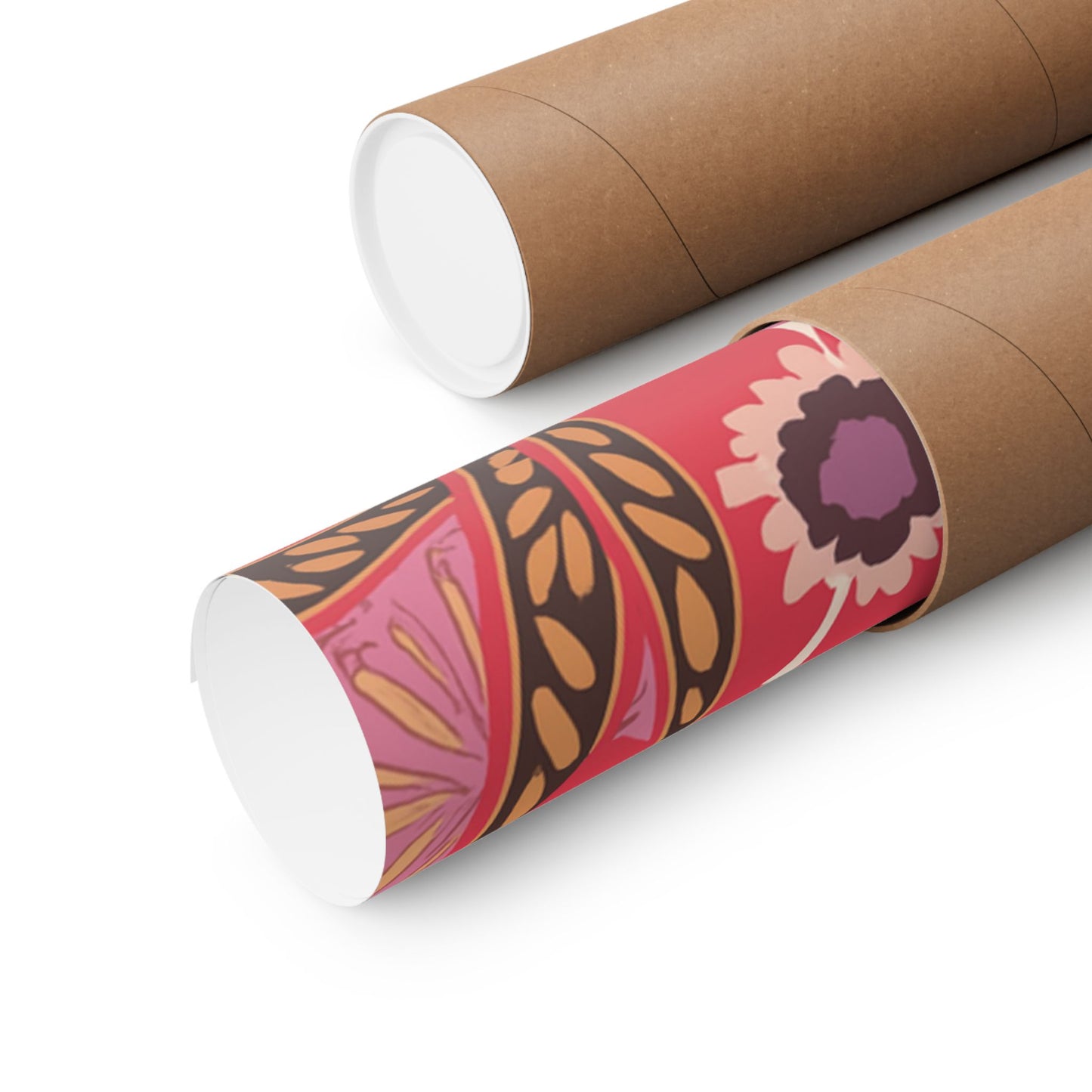 Floral Pop Matte Vertical Poster — Bold Red Blossoms Wall Art