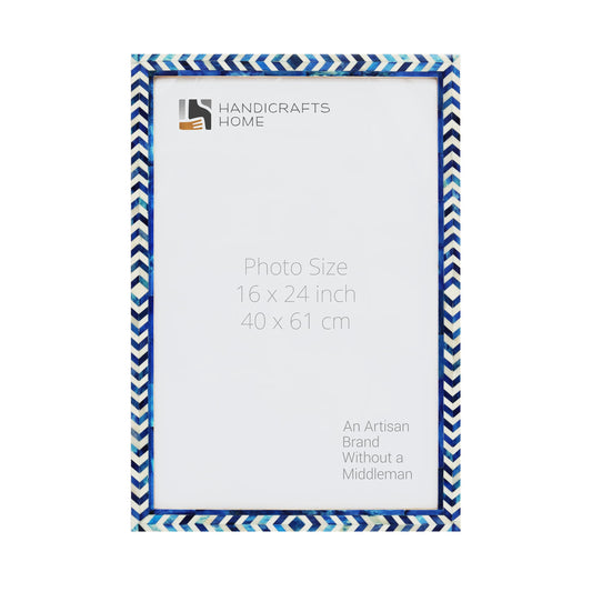 Poster Frames Taj Pattern Collection Bone, Resin Inlay, Blue, 4 Sizes