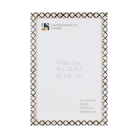 Moroccan Poster Frames Bone Inlay, Black, 9 Sizes