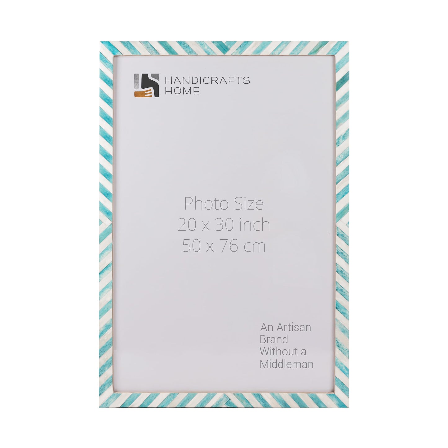 Poster Frames Chevron Collection Bone Inlay, Green, 6 Sizes