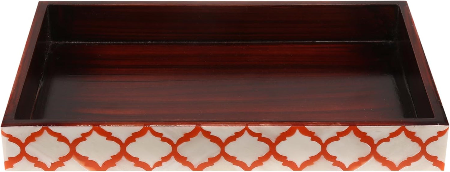 Moroccan Bone Inlay Vanity Decorative Bathroom Tray 10x6