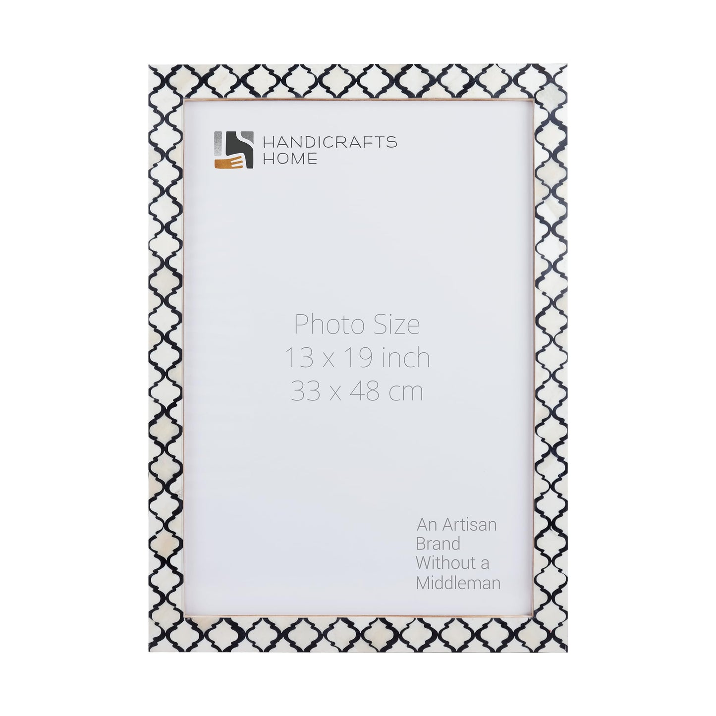 Moroccan Poster Frames Bone Inlay, Black, 9 Sizes