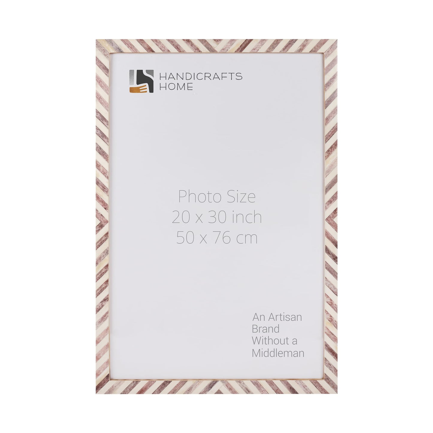 Poster Frames Chevron Collection Bone Inlay, Brown, 5 Sizes