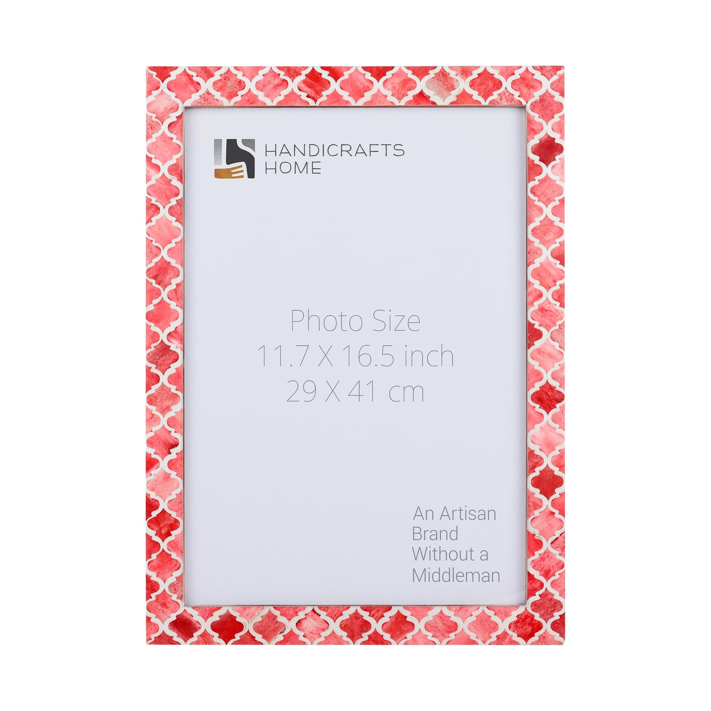 Moroccan Poster Frames Bone Inlay, Red, 6 Sizes