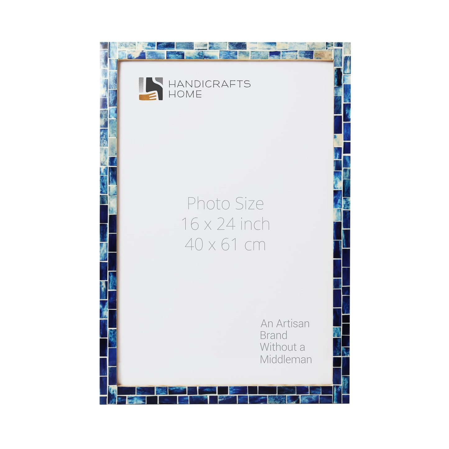 Poster Frames Indigo Pattern Collection Bone, Resin Inlay, 23 Sizes