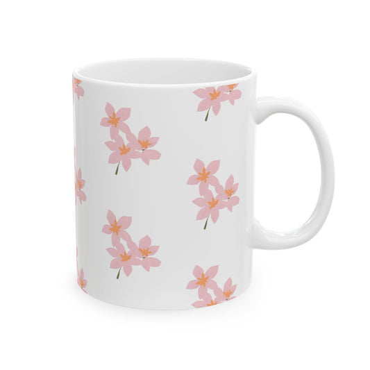 Pink Blossom Ceramic Mug, (11oz, 15oz)