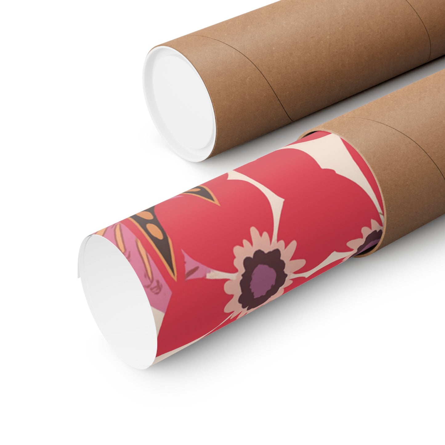 Floral Pop Matte Vertical Poster — Bold Red Blossoms Wall Art