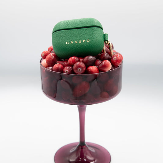 Leather Airpod Case - Green