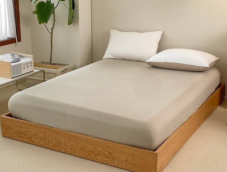 Duo Earth Tone Jersey Knit Bedding Set / Pink Beige