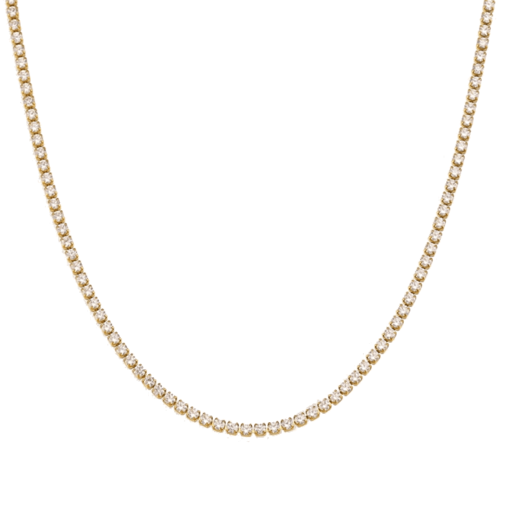 Elegant Cubic Zirconia Choker Tennis Necklace
