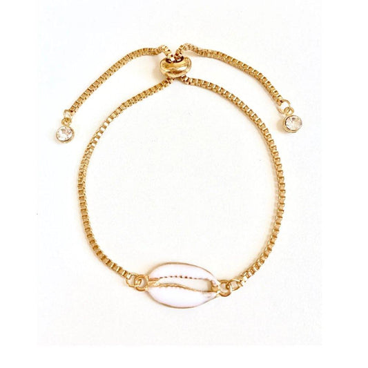 Seashell Bracelet Adjustable Spring Closure