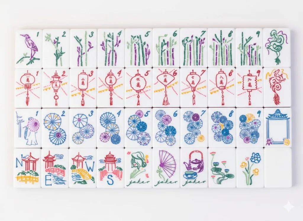 Emerald Sea Mahjong Tiles