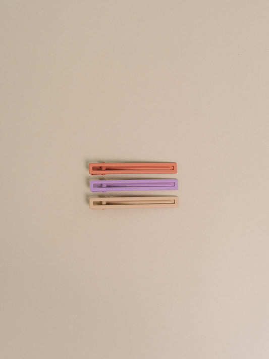 Yarrow Hair Clips - Sunset