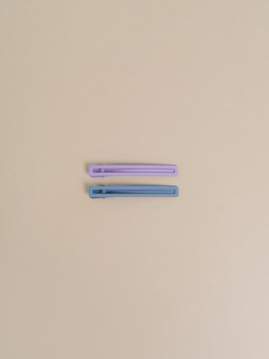 Leia Hair Clips - Lilac + Sky