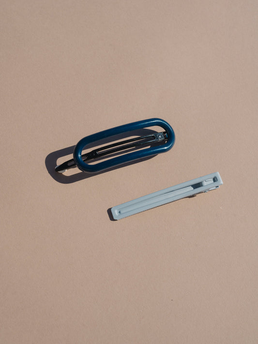 Byron Clips - Gray Blue