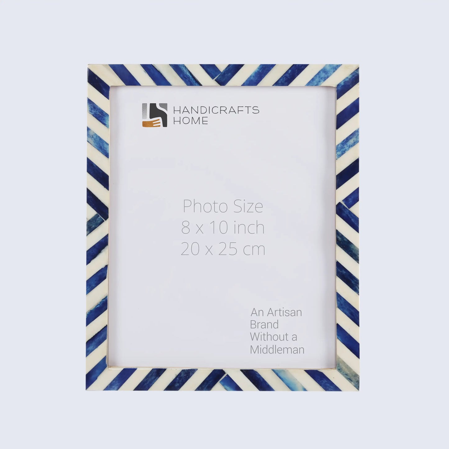 Poster Frames Chevron Collection Bone Inlay, Blue, 3 Sizes