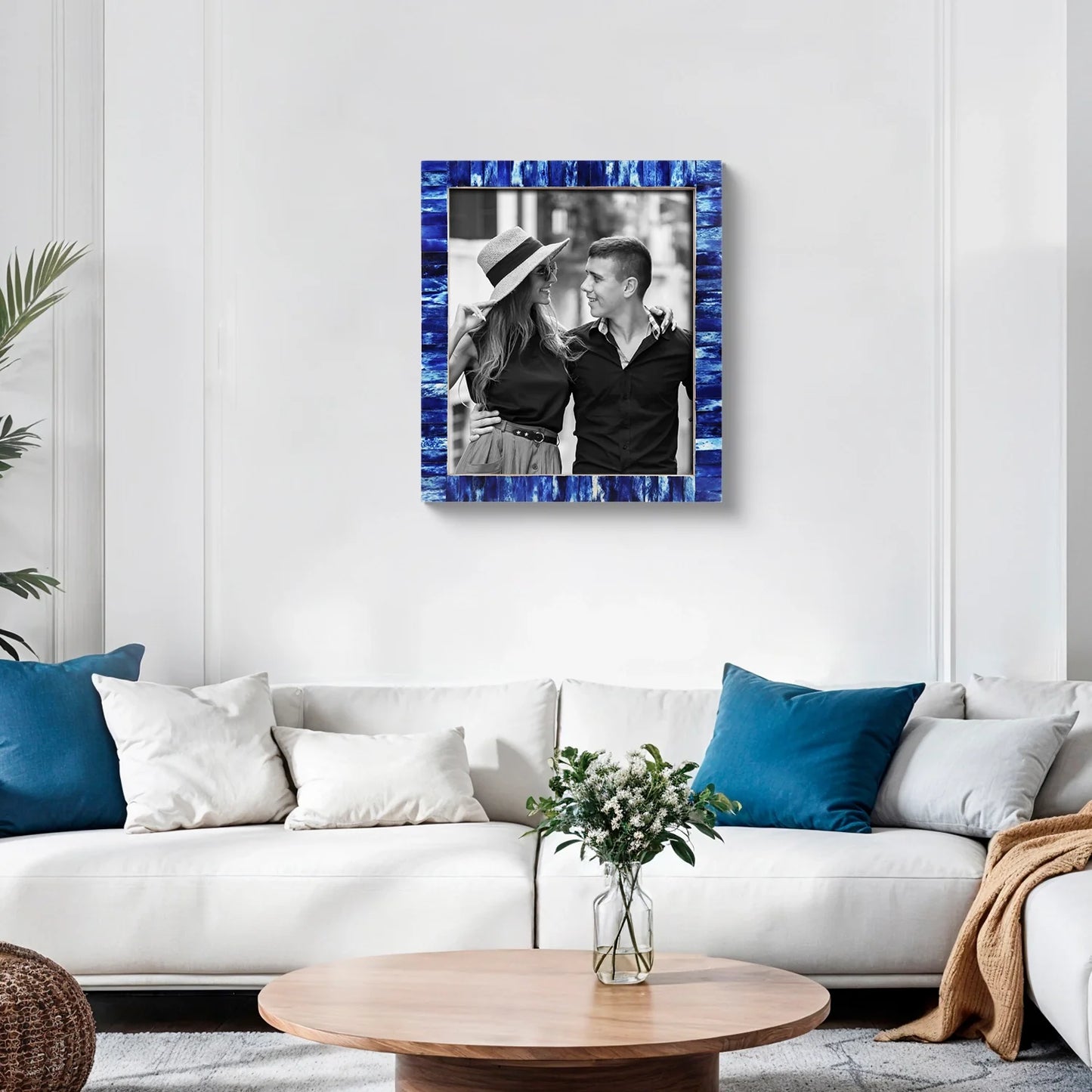 Poster Frames Classic Collection Bone Inlay, Blue, 6 Sizes