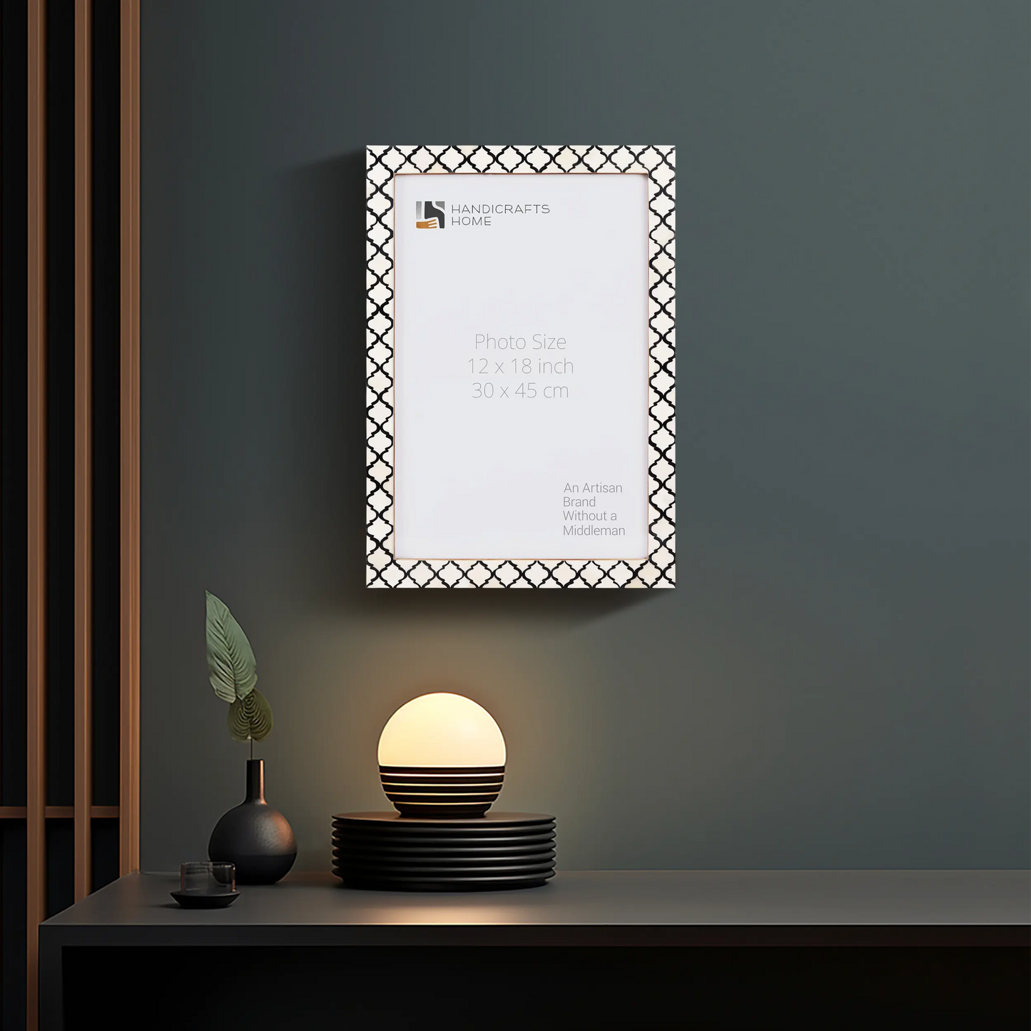 Moroccan Poster Frames Bone Inlay, Black, 9 Sizes