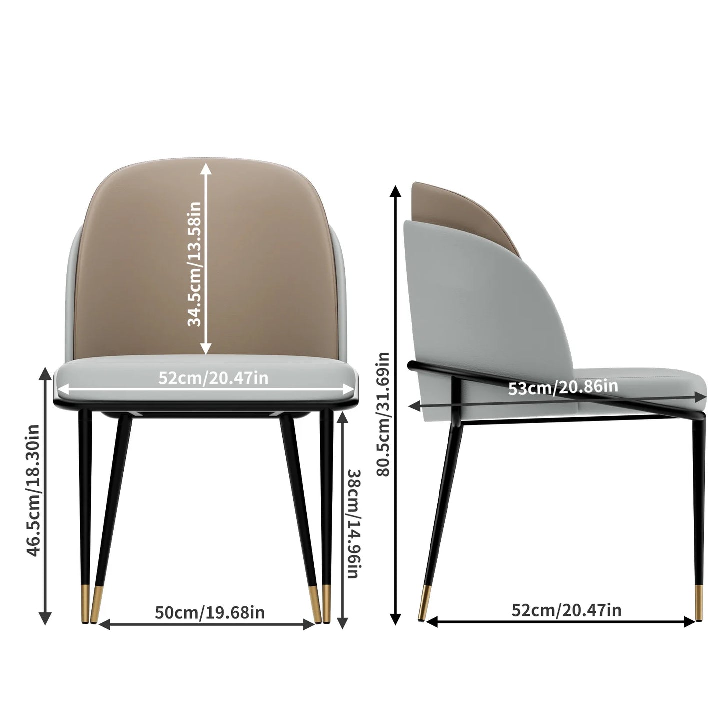 LUVODI Luxury Microfiber Dining Chair Set (2pcs)