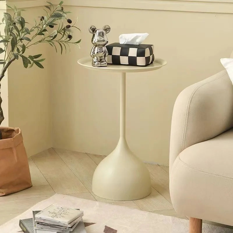 Golden Hush Nordic Coffee Table | Modern Round Metal Side Table For Living Room Elegance & Bedroom Warmth | Luxury Minimalist Accent Piece With Timeless Charm