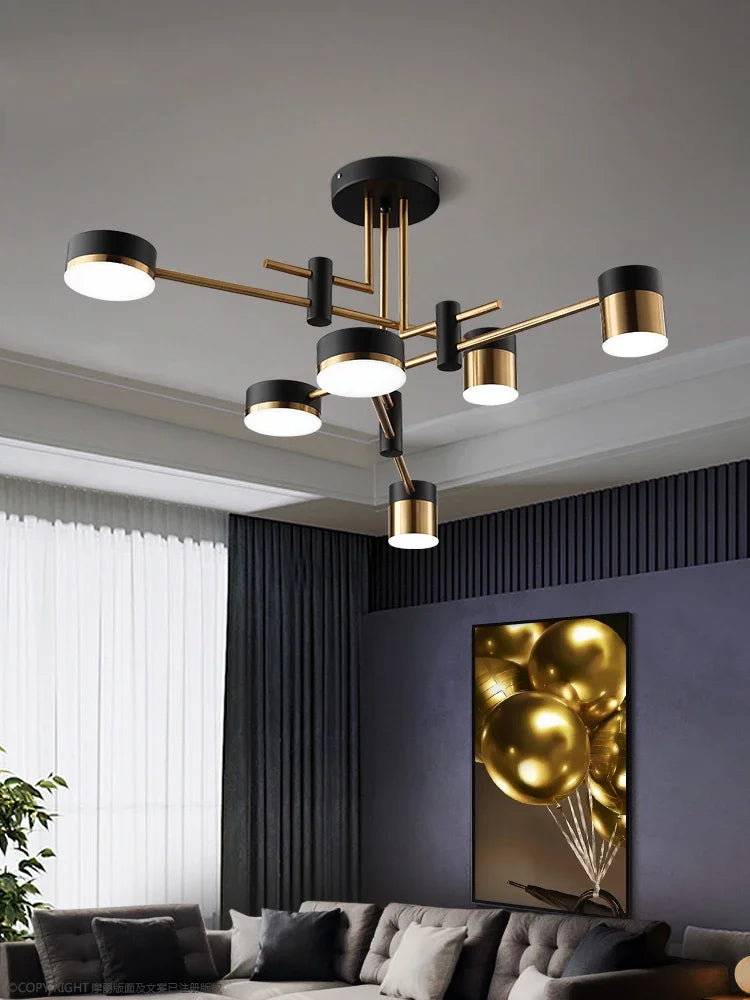 Noir Halcyon Pendant – 8-Light Modern Nordic Chandelier by The House of Bonney