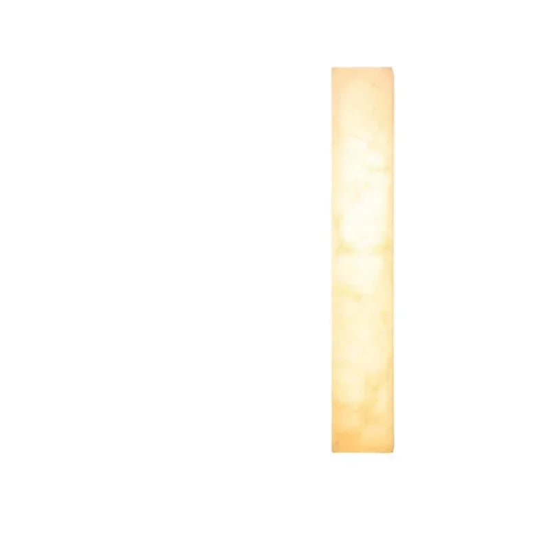 Sienna Verro Long Marble Wall Sconce — Modern Copper & Stone Accent Lighting for Hall, Living Room & Boutique Interiors