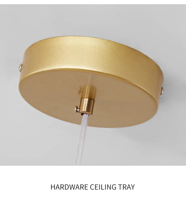 Modern Glass Ball Ceiling Chandelier | Elegant Golden Black Pendant Light For Dining Room, Kitchen Island & Living Spaces