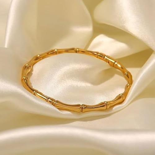 Bamboo Cuff Bangle Bracelet-soristyle