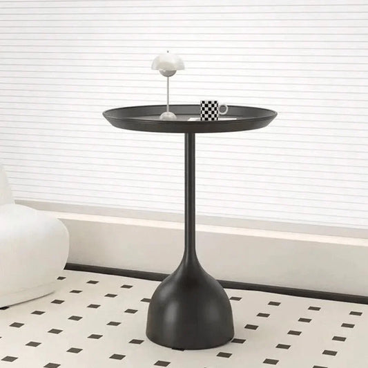 Golden Hush Nordic Coffee Table | Modern Round Metal Side Table For Living Room Elegance & Bedroom Warmth | Luxury Minimalist Accent Piece With Timeless Charm