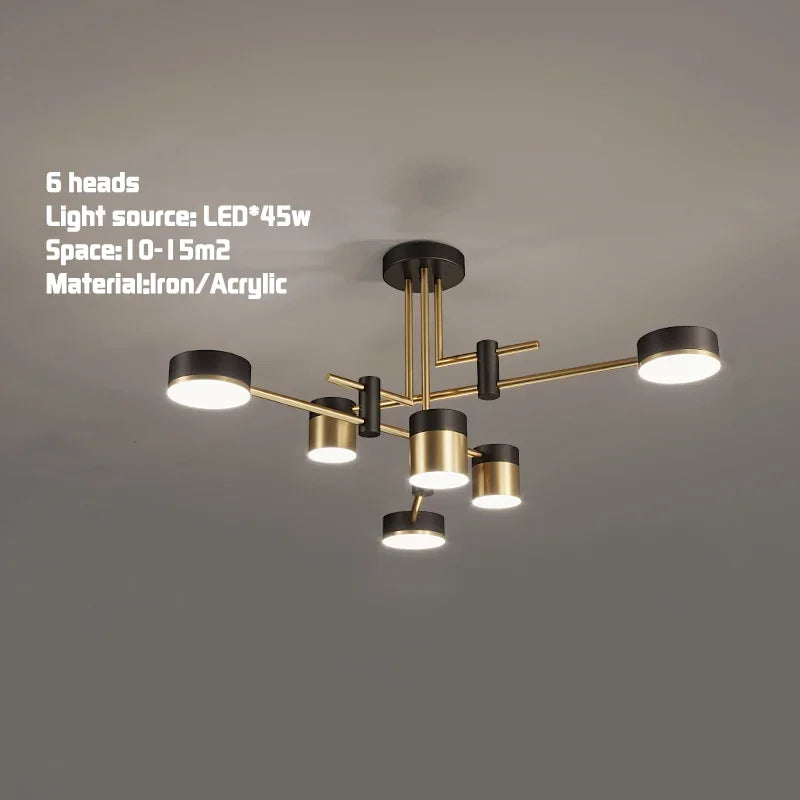 Noir Halcyon Pendant – 8-Light Modern Nordic Chandelier by The House of Bonney