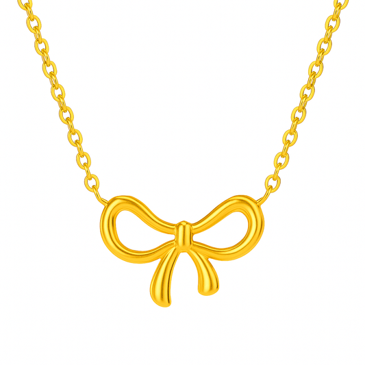 Elegant Bow Pendant Necklace..